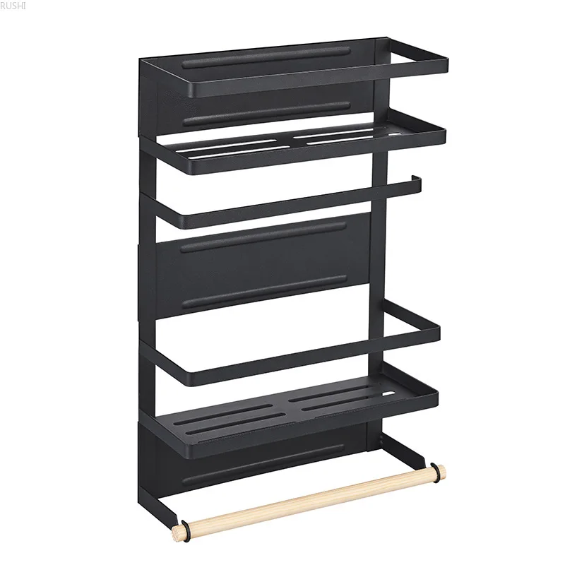  Japanese Iron Metal Magnet Refrigerator Rack Washing Machine Shelf Kitchen Multi-functional Rack Si - 33040456702