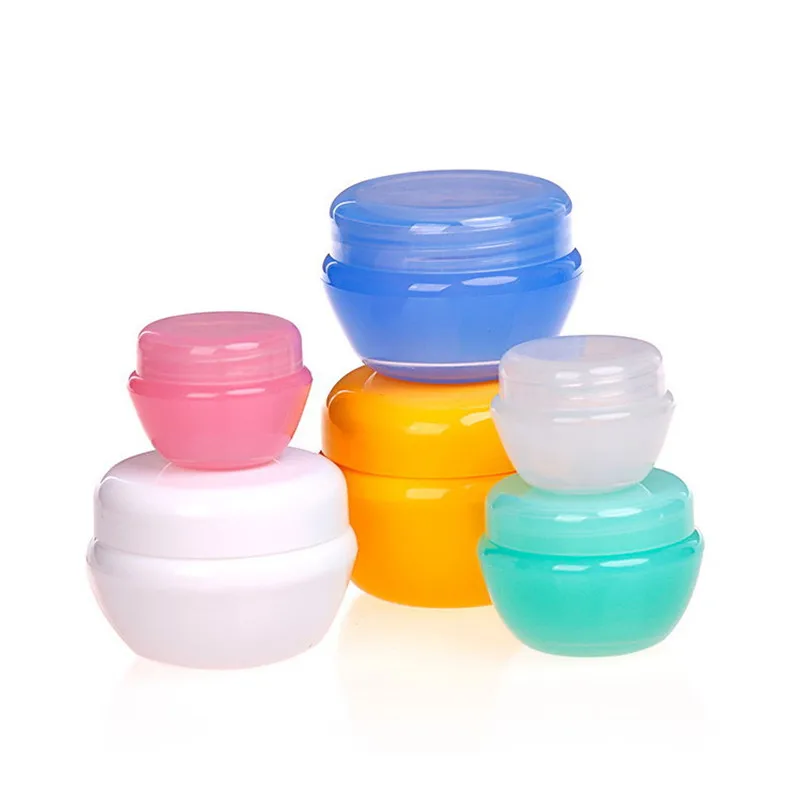 4Pcs/Set Refillable Bottles Plastic Empty Makeup Jar Pot Travel Face