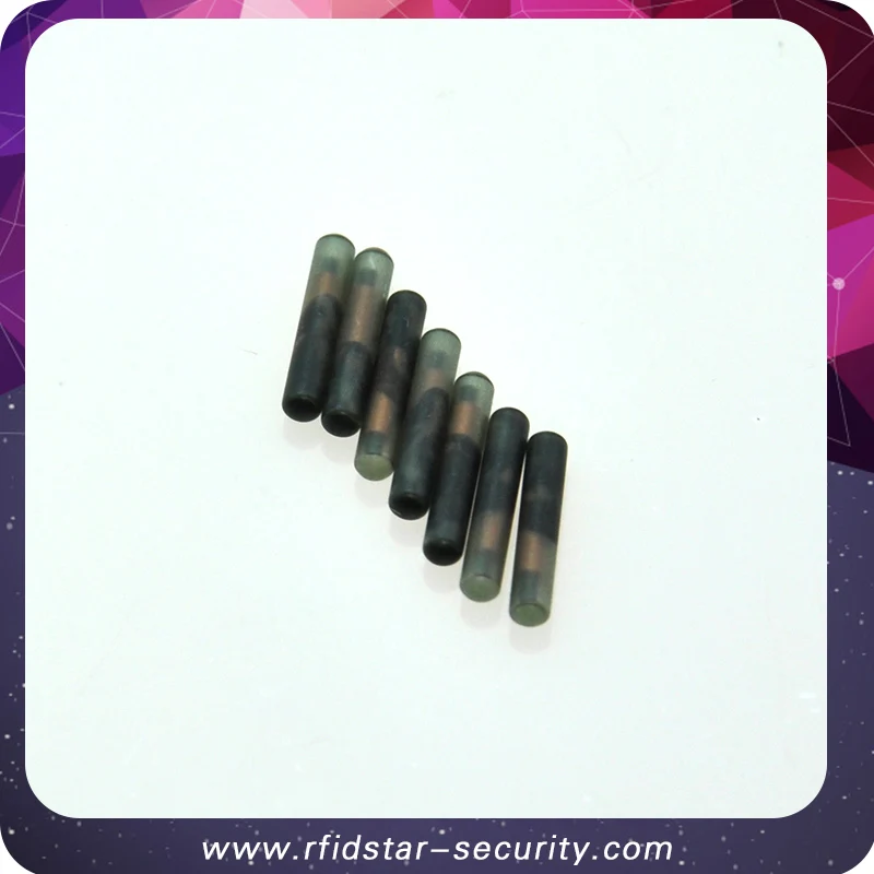 

100PCS/Lot 134.2KHz 1.4*8mm FDX-B Animal RFID microchip for Animal Identification