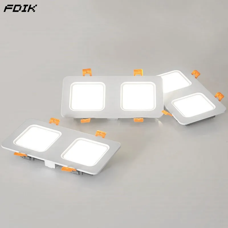 

Ultra-Thin Square Recessed LED panel lights 18W24W LED Ceiling Lights AC110-220V LED Downlights Warm/Cool White Indoor Lighting