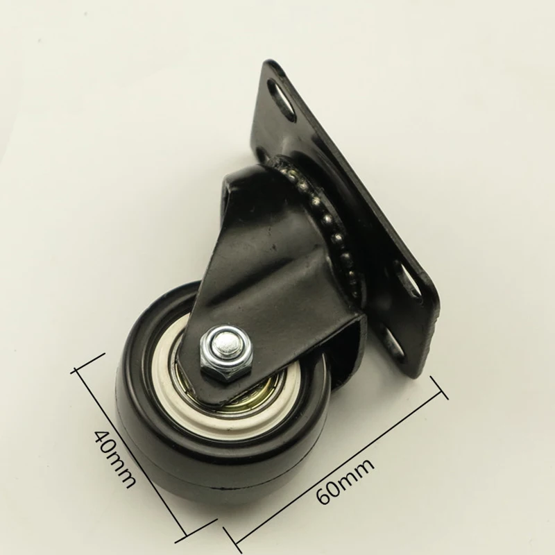 

4PCS Black Office Chair Swivel Rubber Casters Industrial Universal Brake Wheels