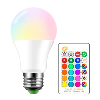 

New E27 LED Bulb Color RGB Smart Magic Bulb 5 / 10W 220V LED Spotlight + Infrared Remote Control Memory Mode LED Bulb Home