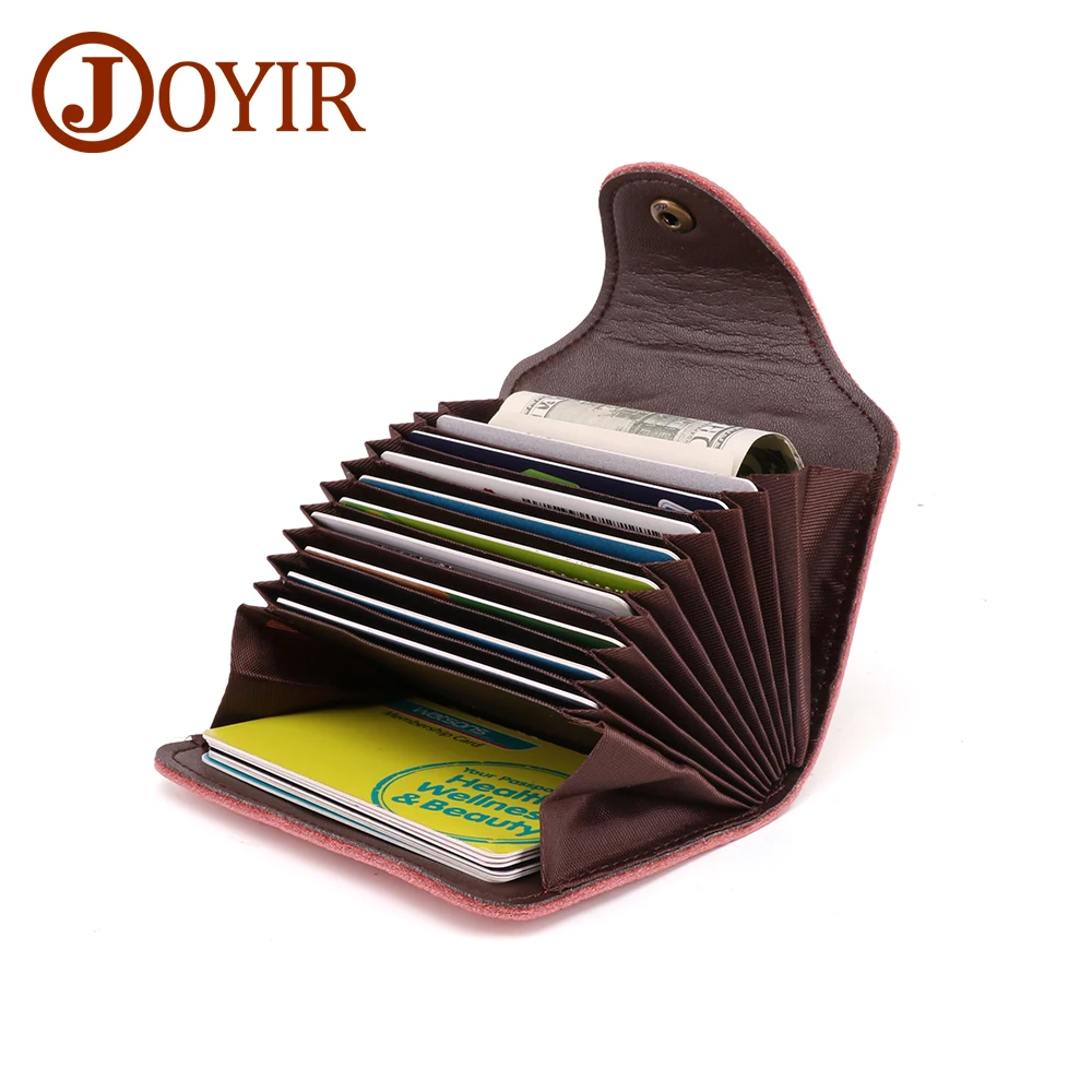 JOYIR Card Holder Wallet RFID Women Genuine Leather 11 Bits Case Business Credit Clutch Handbag | Багаж и сумки