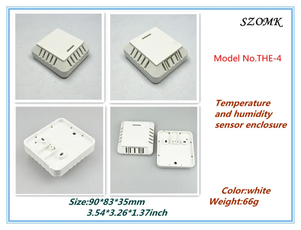 

szomk plastic temprature sensor humidity sensor enclosure (1pcs) 90*83*35mm electronical junction box high quality project case