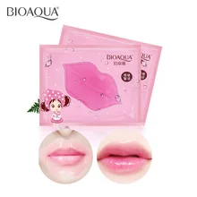 BIOAQUA 8 шт уход за кожей Кристалл Коллаген для губ маска Увлажняющий Экстракт подушечуи для ухода за губами от старения против морщин набор патчей Гель для макияжа