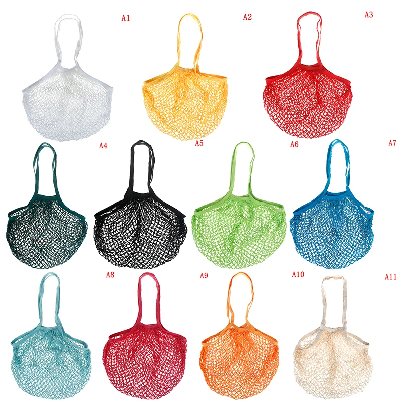 

1pc Mesh Net String Shopping Bag Reusable Fruit Storage Handbag Large Cotton Totes Shipping Bag foldable hot sale