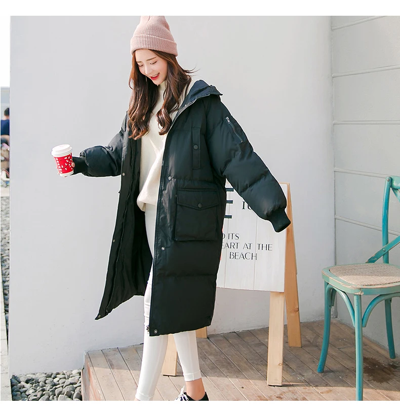 Хит, новинка, женские корейские хлопковые длинные парки, пальто, большие размеры, хлопковая зимняя куртка, пальто, женская утолщенная теплая верхняя одежда, пальто, d028