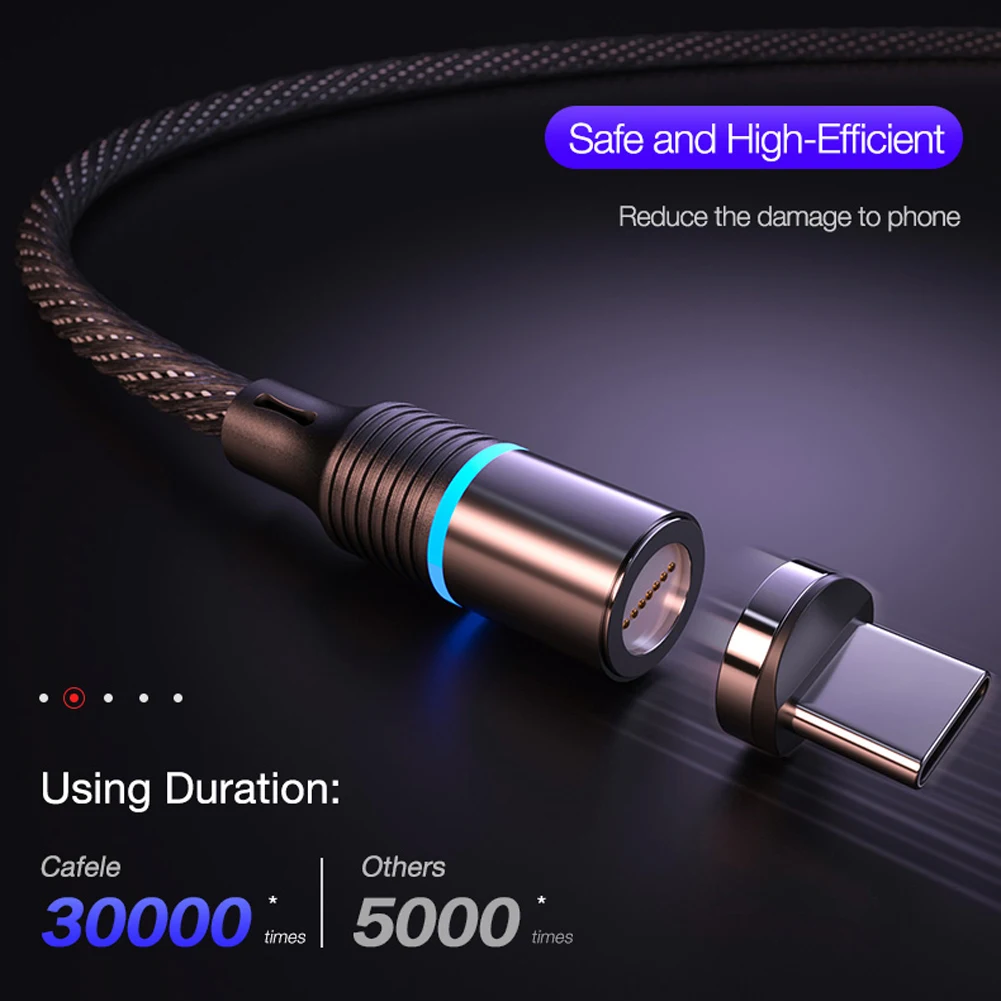 Магнитное зарядное устройство кабель передачи данных Micro usb type C Быстрая зарядка для samsung huawei P30 Pro Android СВЕТОДИОДНЫЙ нейлоновый провод