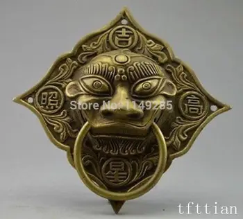 

Chinese Dynasty Palace Handwork Bronze Carved Dragon Door Knocker Statue