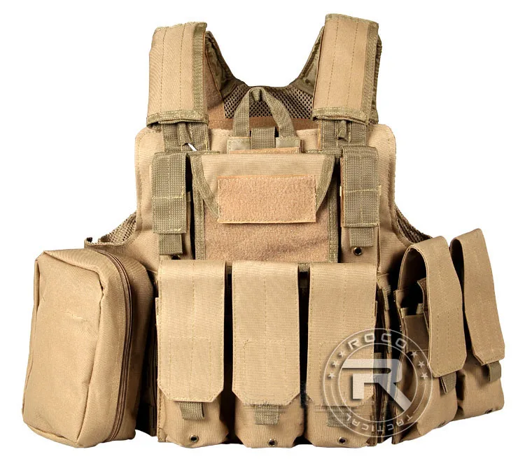 ROCOTACTICAL Molle CIRAS тактический жилет для страйкбола пейнтбола Охотничий Жилет W/подсумок для журналов и хозяйственной сумки бронежилет для переноски CP ACU