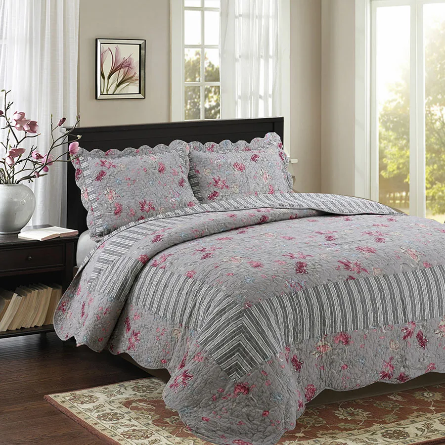 American Vintage Cotton Quilt Set 3PC bedding Wash Cotton Quilts Cover
