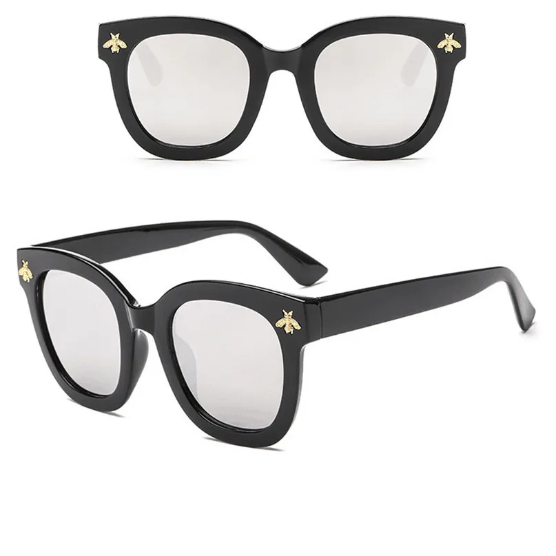 2018 Women Man Vintage Bees Sunglasses Retro Big Frame Eyewear Cycling Glasses Sunglasses Women Sports Glasses #2M30 (3)