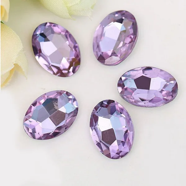 5-50pcs/lot Multiple Colors Oval Faceted Cusp Sewing Rhinestones Acrylic Craft For DIY Craft  Home Decoration Supplies 