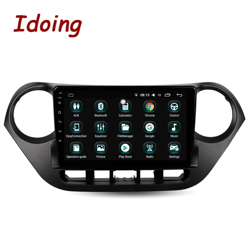 Idoing " 1Din Автомобильный Android8.0 радио Vedio мультимедийный плеер для hyundai I10 2013- 4G+ 64G Восьмиядерный gps навигация и ГЛОНАСС