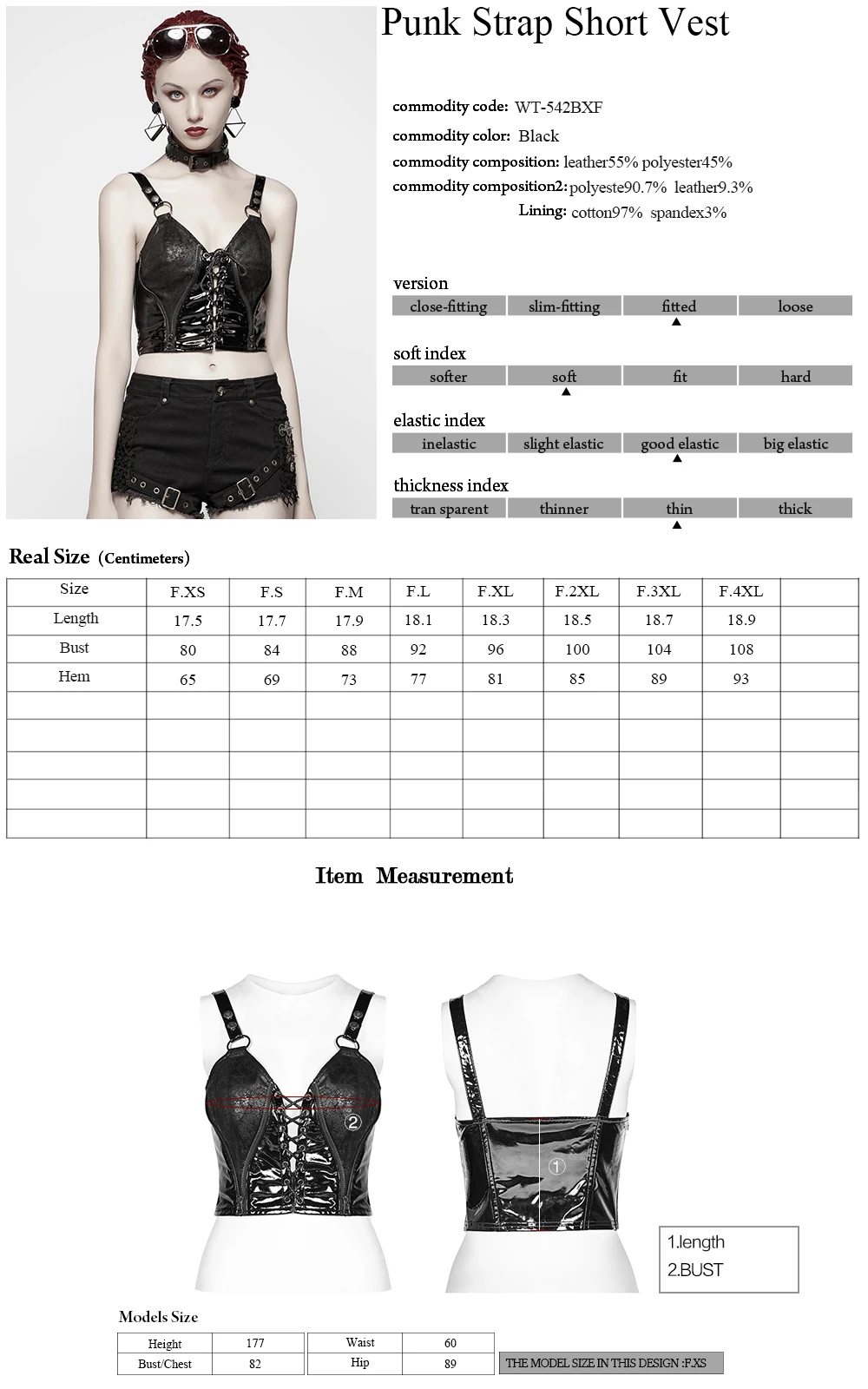 Punk Rave Women T-Shirt Punk Casual Sexy Strap