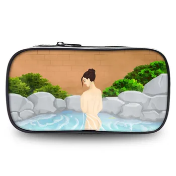 

BAOBEIKU Creative Illustration Pencil Coin Bag Kids Large Capacity Case boys girls Students Pen Bags Office School Supplies