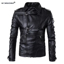 High quality 2017 new style brand mens motorcycle retro jacket Men’s casual clothing with PU fashion mens jackets plus size