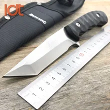 LDT Fixed Blade Knife 7Cr13Mov Blade G10 Handle Hunting Outdoor Pocket Knives Survival Tactical Camping Rescue Knife EDC Tools