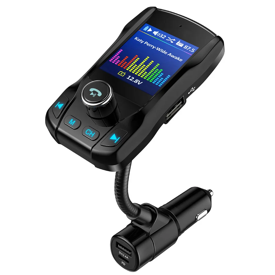 Mpow BH345 Bluetooth Transmitter Wireless Radio Adapter Handsfree Calling Car Kit (7)