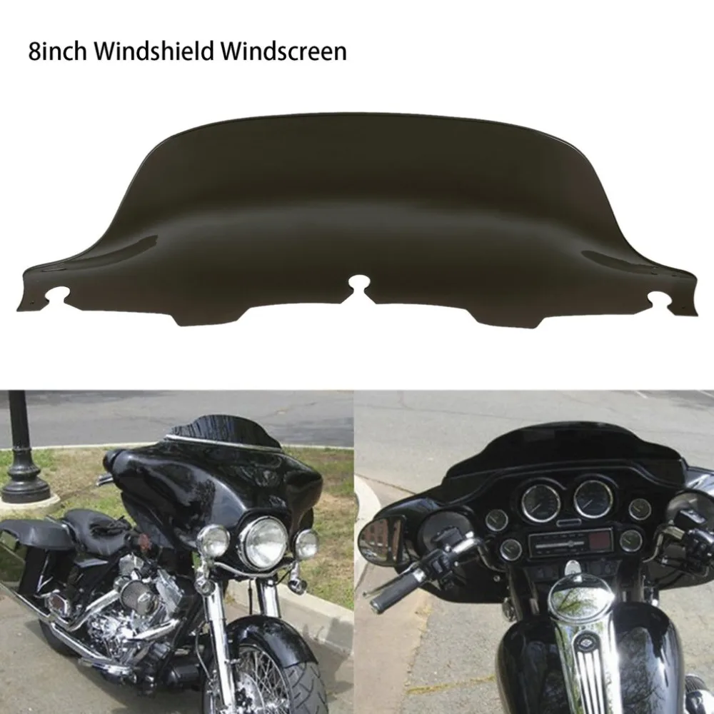 8 inch Black Windshield Windscreen Fairing Air Wind Deflectors Refitted