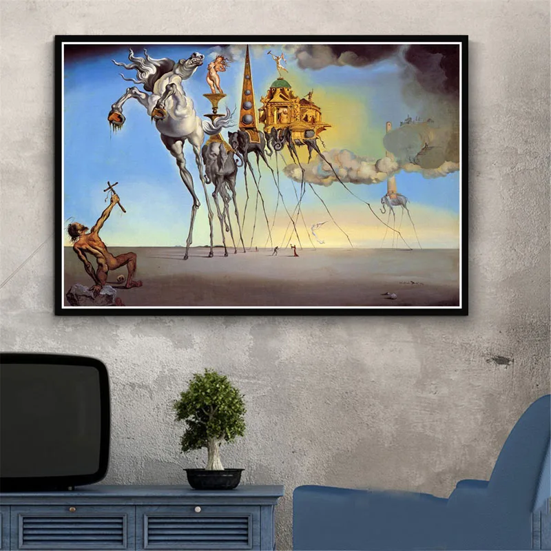 Картина Горячая Salvador Dali сюрреалистичность абстрактный Psychedelic художественный