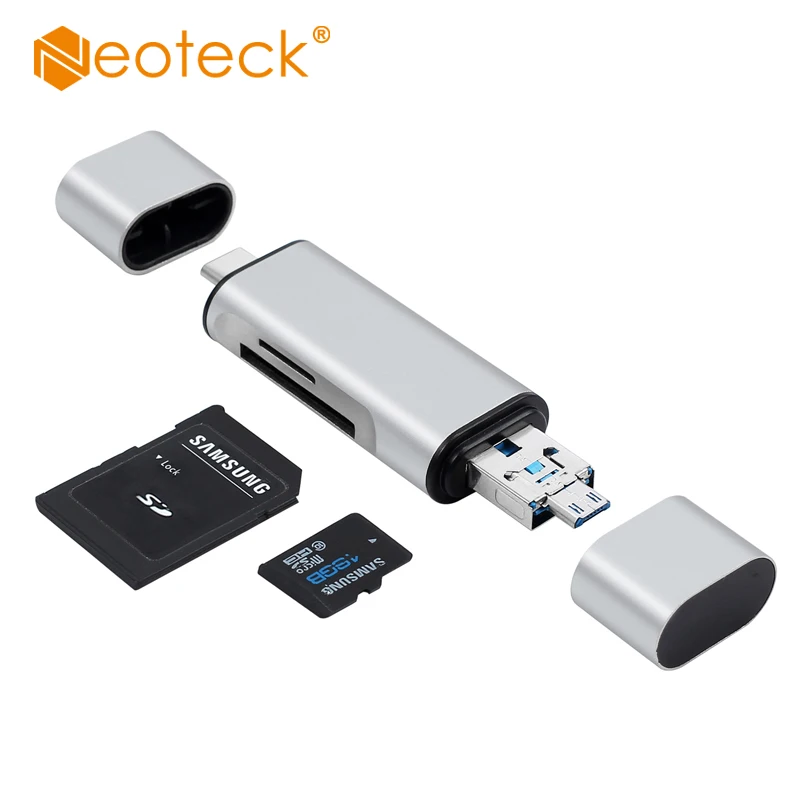 

Neoteck 3 in 1 USB C Adapter USB C Male Port USB A 2.0 Male Port Micro USB port Support Micro SD/SDHC/TF OTG Card Reader