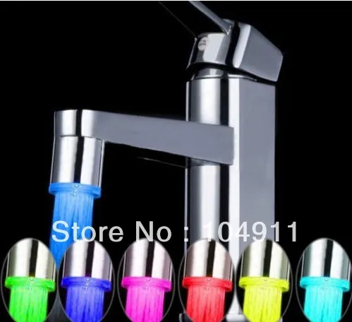 

5pcs No need battery Automatic Temperature Sensor 7 Color Change Glow Shower LED Light Water Faucet Tap wholesale Dropshipping