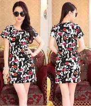 Women Tshirt Dress Summer Style 2016 Sexy Bandage Short Beach Dress Cartoon Long Tops Tee Night Club Party Dresses Office Dress