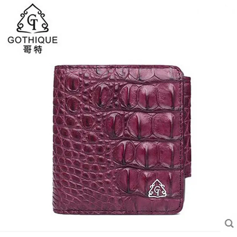 

gete Alligator skin women purse female short style crocodile skin women bag lady multiple card small change clip