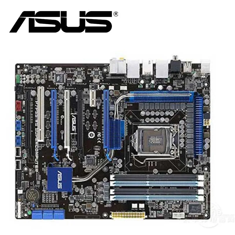 

Asus P7P55 WS Supercomputer Desktop Motherboard P55 Socket LGA 1156 i3 i5 i7 DDR3 16G ATX UEFI BIOS Original Used Mainboard