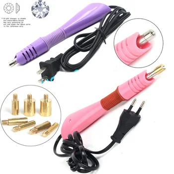 

Purple / Pink Hotfix Rhinestone Applicator hot fix Applicator Fast Heating Iron-on Wand Heat-fix Tool