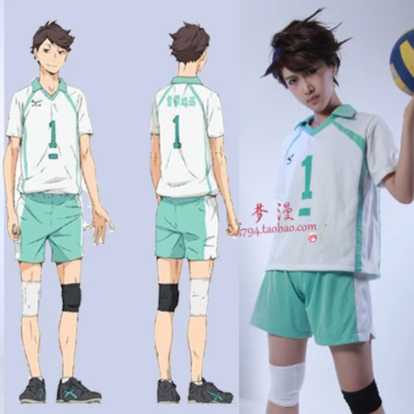 Haikyuu! Костюм для старшей школы Oikawa Tooru Аниме Косплей Хэллоуин 2 в 1 топ + шорты|cosplay