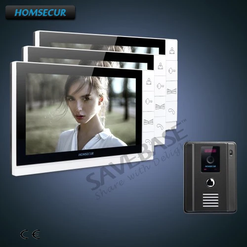 HOMSECUR 9 &quotHands free видео и аудио Домашний домофон с ультра большим экраном монитор|home
