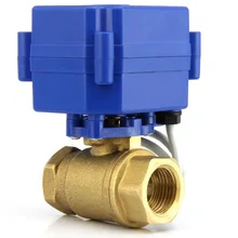 Латунный моторизованный шаровой клапан 1/" DN15 DC12V полный шаровой Электрический шаровой клапан CR-02 или CR-05 провода