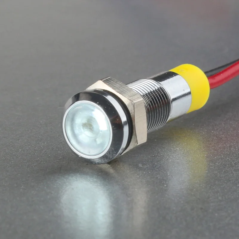 3 Pièces DEL Signal Lampe Éclairage Signal Voyant 5 V 12 V 24 V 8,2 mm 022