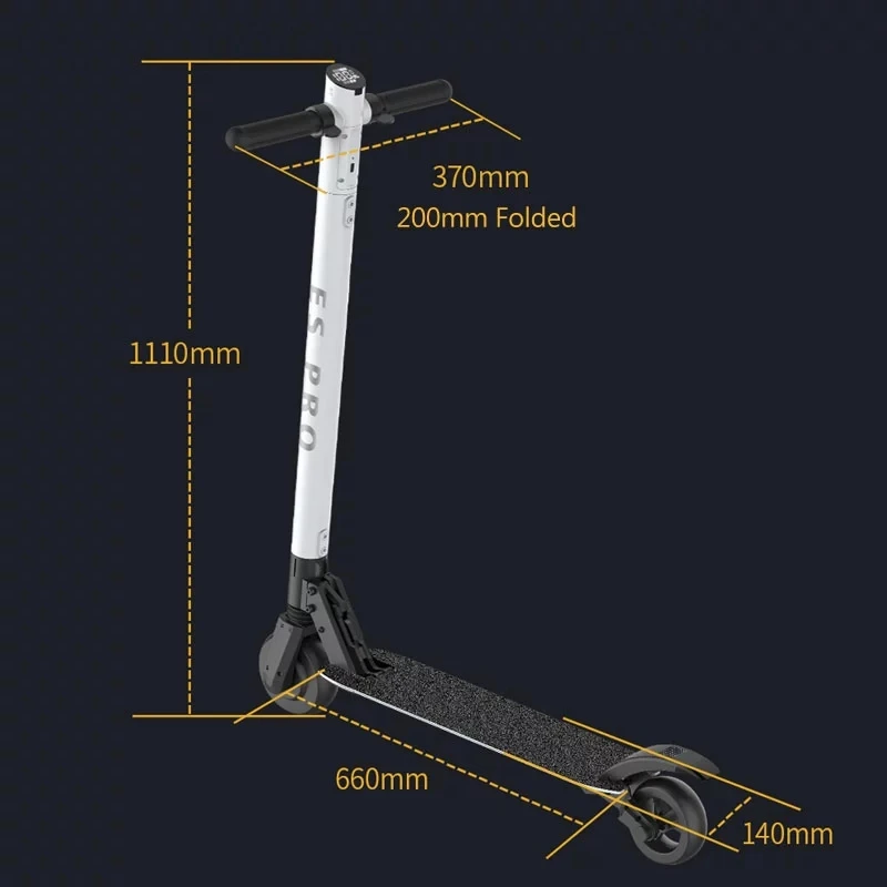 New 36V 6 inch ES Pro Folding Electric Scooter Foldable Skateboard Hoverboard with front and rear suspension APP for Adults  (6)