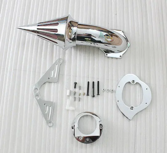 Motorcycle Chrome Spike Air Cleaner Kits Intake Filter For Yamaha Road