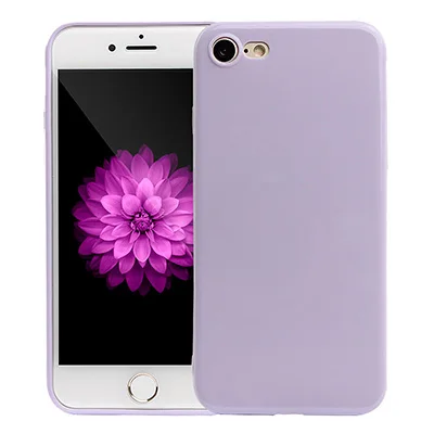 Мягкий силиконовый чехол для iphone X, 6, 6 S, 7 Plus, XR, XS MAX, 5S, гелевый Чехол для iphone 7, 8 Plus - Цвет: Light Purple