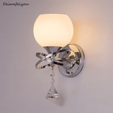 Feimefeiyou luces светодиодный decoracion элегантный дизайн для общения прикроватный e27 золочение техника светодиодный стеклянные настенная лампа AC85-265V