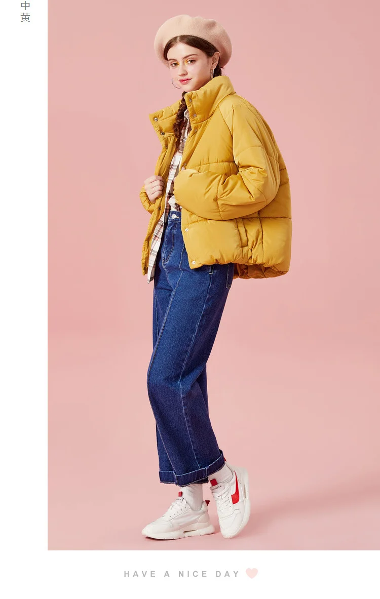 SEMIR Для женщин короткие стеганая куртка с застежкой воротник-стойка пуховик с косыми карманами полиэстер наполнитель и выстроились