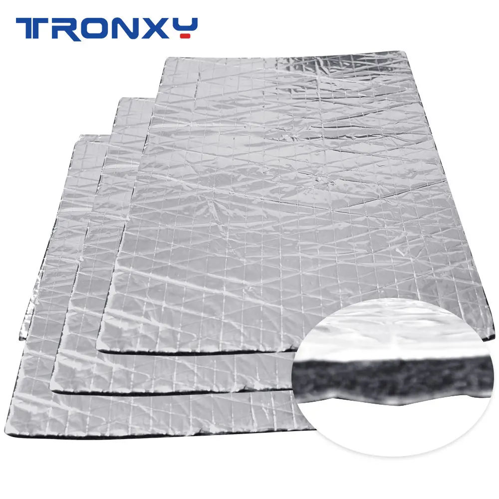 1PC Heat Insulation Cotton 200/300mm Foil Self-adhesive Insulation Cotton 6mm Thickness 3D Printer Heating Bed Sticker