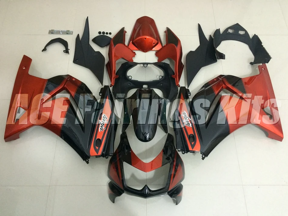 

New Injection mold ABS Fairing kit for Kawasaki ninja250 2008-2014 EX250 250 2008 09 10 11 12 13 14 fairings cool Orange black
