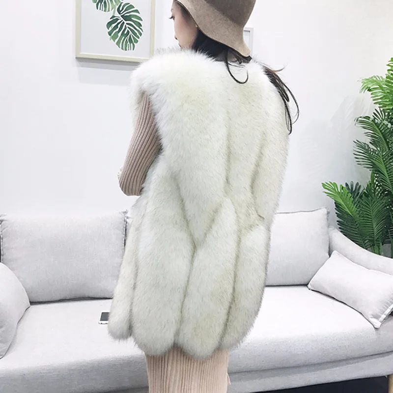 

2018 Autumn and Winter New Style High Imitation Mink Fur Vest Jacket Women Faux Fur Coat
