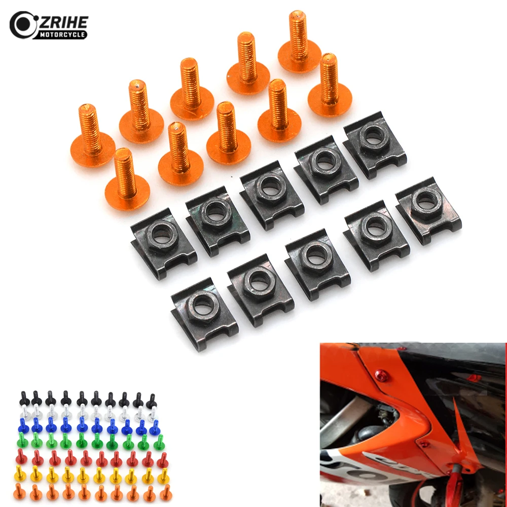6MM Universal CNC Motorcycle Accessories Fairing body work Bolts Screws For BMW C650GT C600Sport C650Sport CBR600RR Ducati