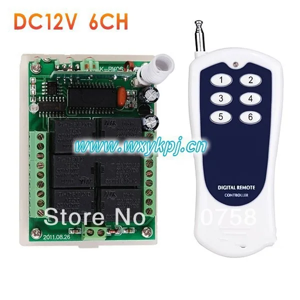 

DC 12V 6CH channel RF Wireless Remote Control Switch &Remote Control System receiver and transmitter /home applicance Light LED