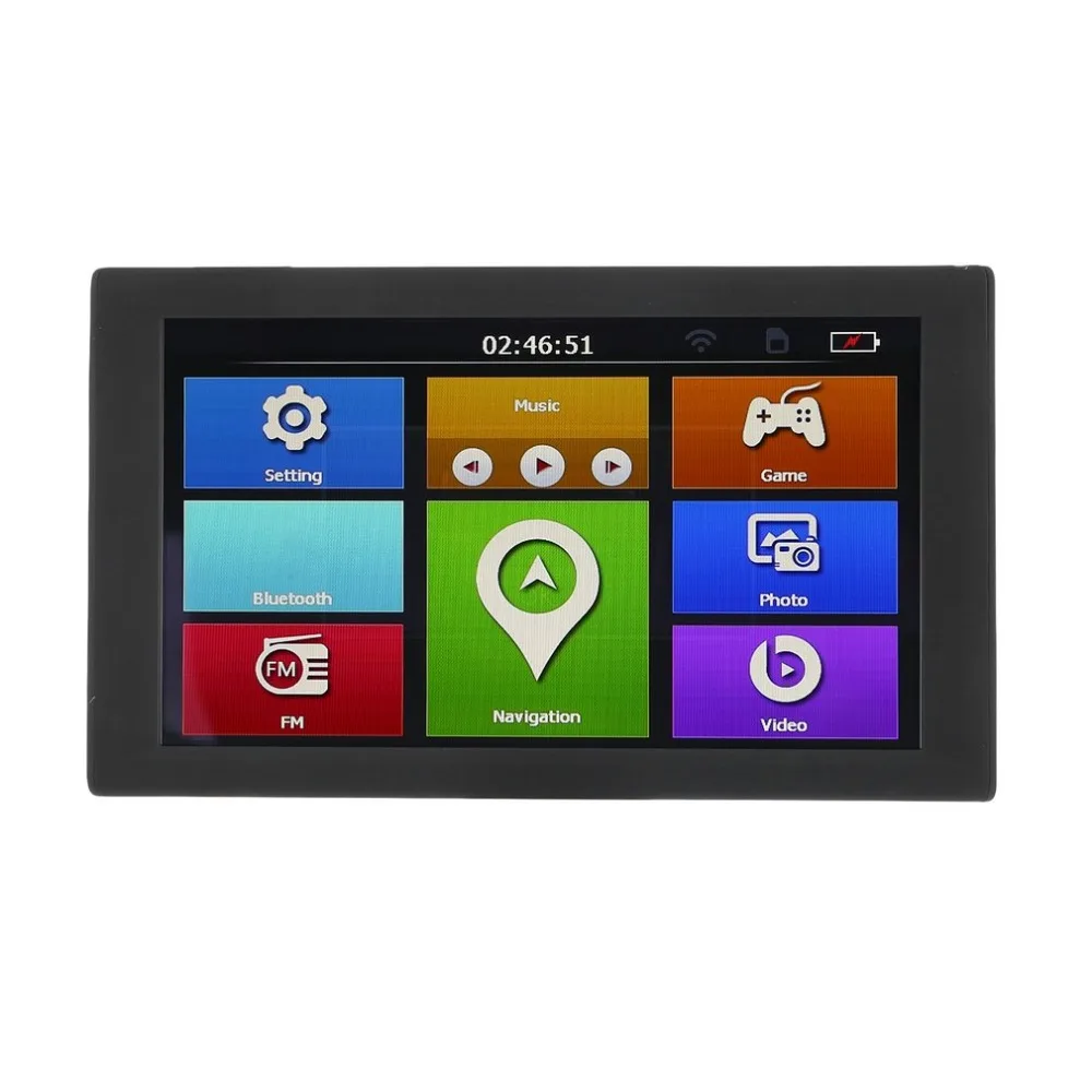 " S900 автомобильный Грузовик HD gps навигация 256 м+ 8 Гб Камера заднего вида сенсорный экран FM навигатор точное положение черный