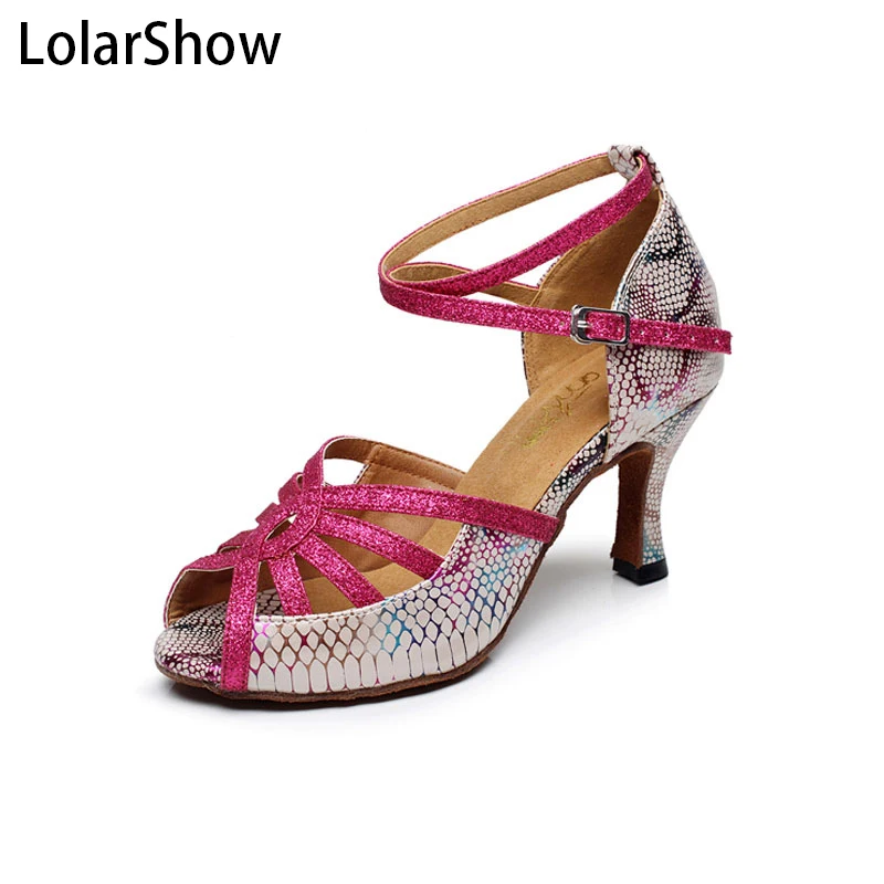 New Women Pink Satin Latin Salsa Ballroom Dance Shoes High Heels All
