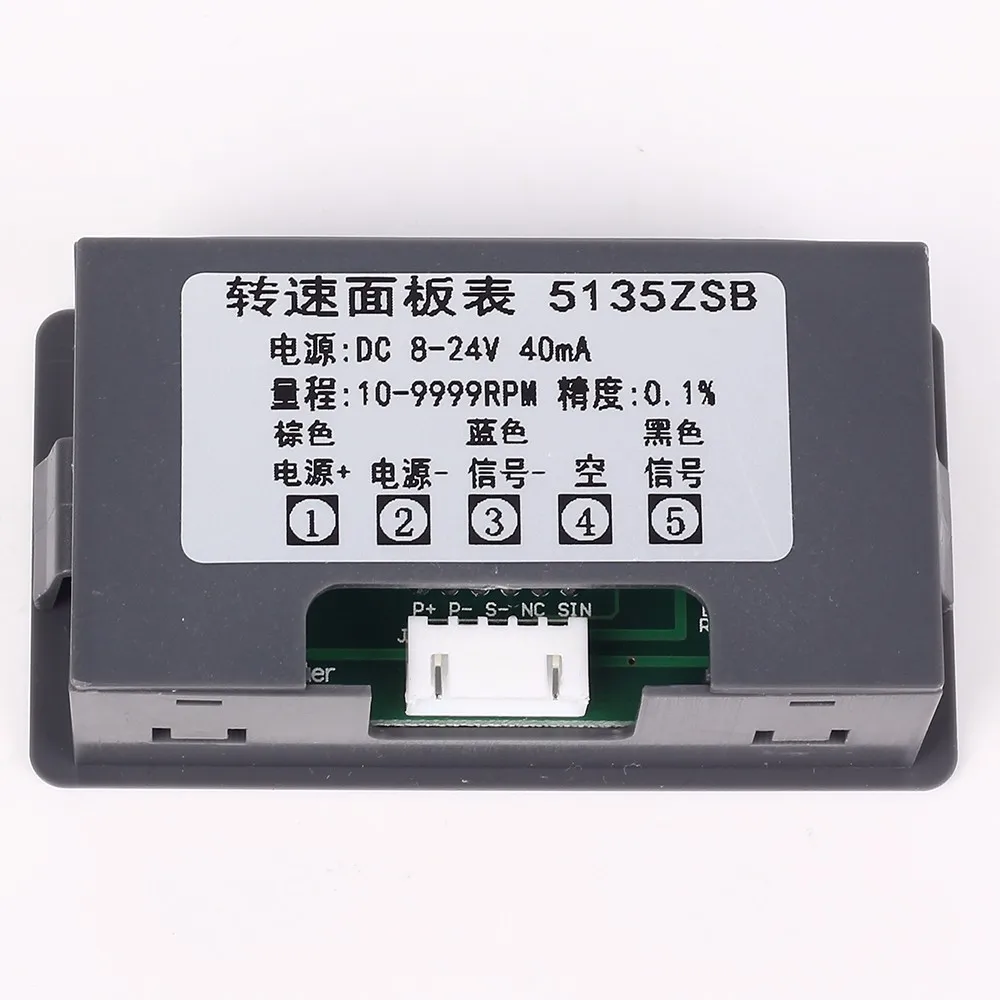 contagiri motore Digital display speedometer misuratore RPM Hall NPN ad alta precisione per la misurazione della velocità RPM Contagiri motore a LED