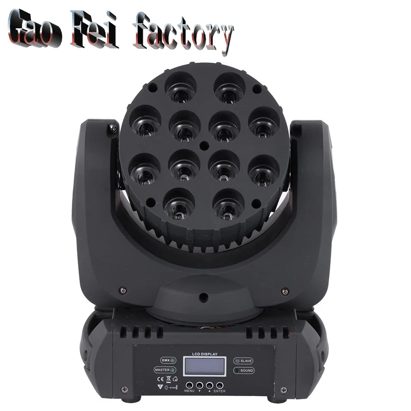 

led light dj 12x12W wash moving head led stage light rgbw 4in1 Quad LED Advanced 9/16 DJ DMX Channels For Professional Stage DJ