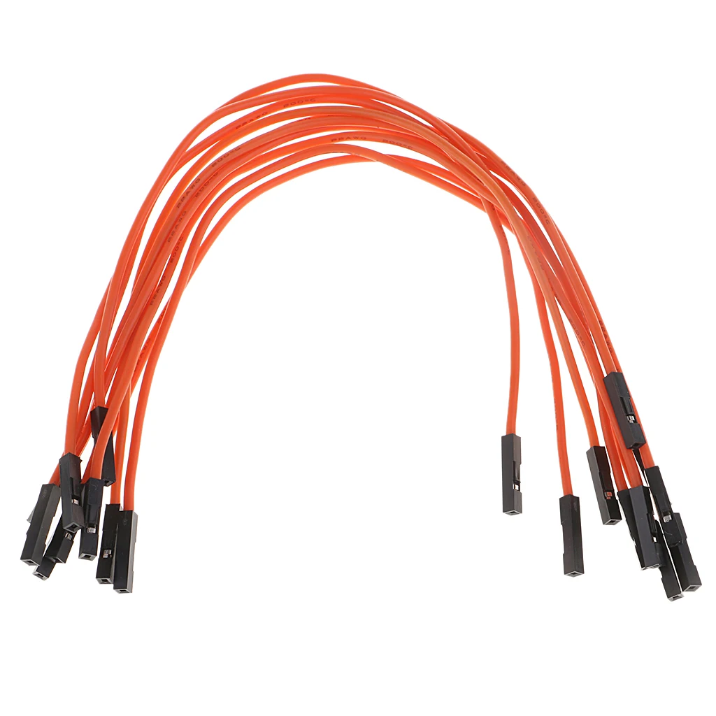 10Pcs 20cm Soft Silicone Jumper Cable Wire Dupont Line Female to Female for Breadboard//DIY/Raspberry Pi/Robot/RC Models